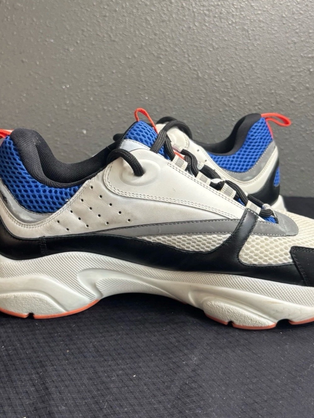 Dior B22 White Orange Blue Mens Reflective Sneakers - Size 45 - Picture 8 of 13